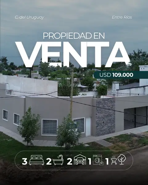 Casa de 3 dormitorios en venta en Barrio Altos Del Pinar, Concepción del Uruguay