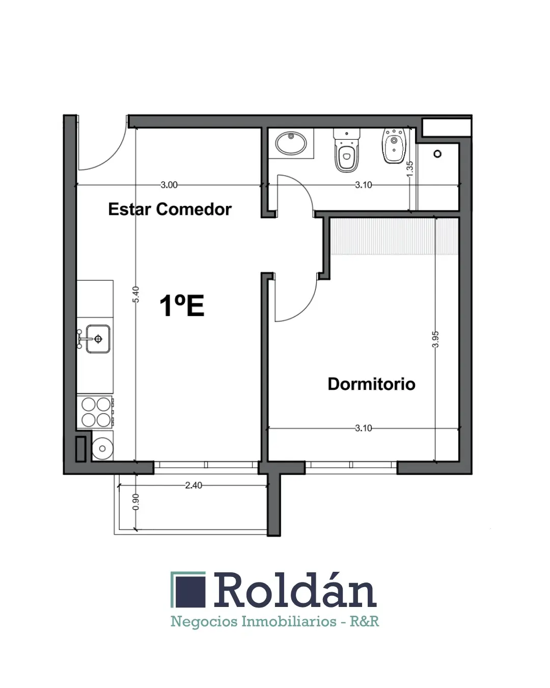 Departamento de 1 dormitorio en venta en Zona Colegio / Hospital, Concepción del Uruguay — foto 3