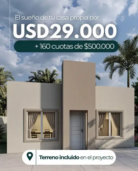 Casa de 2 dormitorios en preventa en Concepción del Uruguay